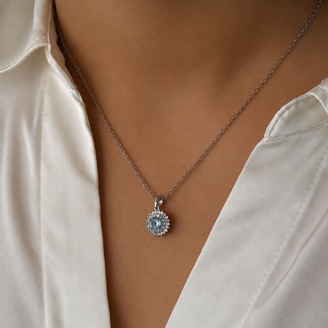 Blue Topaz Necklace