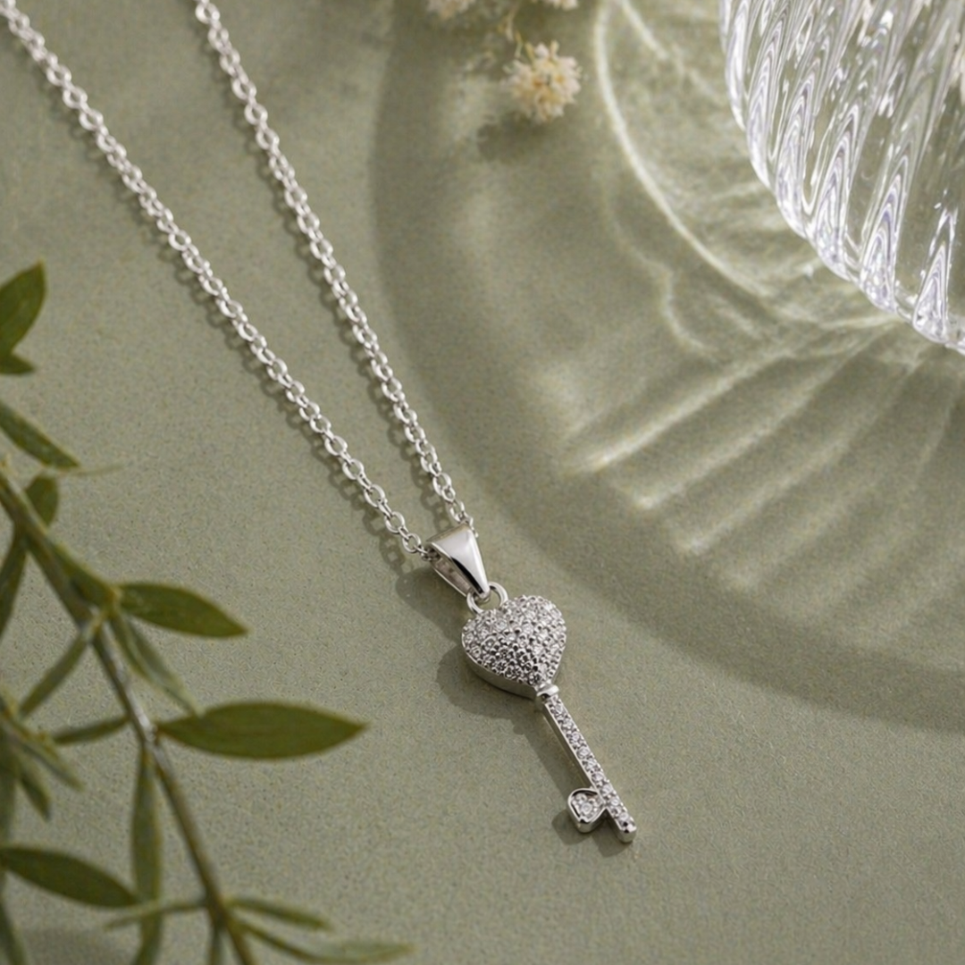 Key Heart Necklace