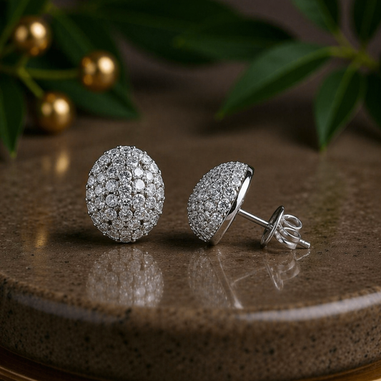 Oval Studded Studs