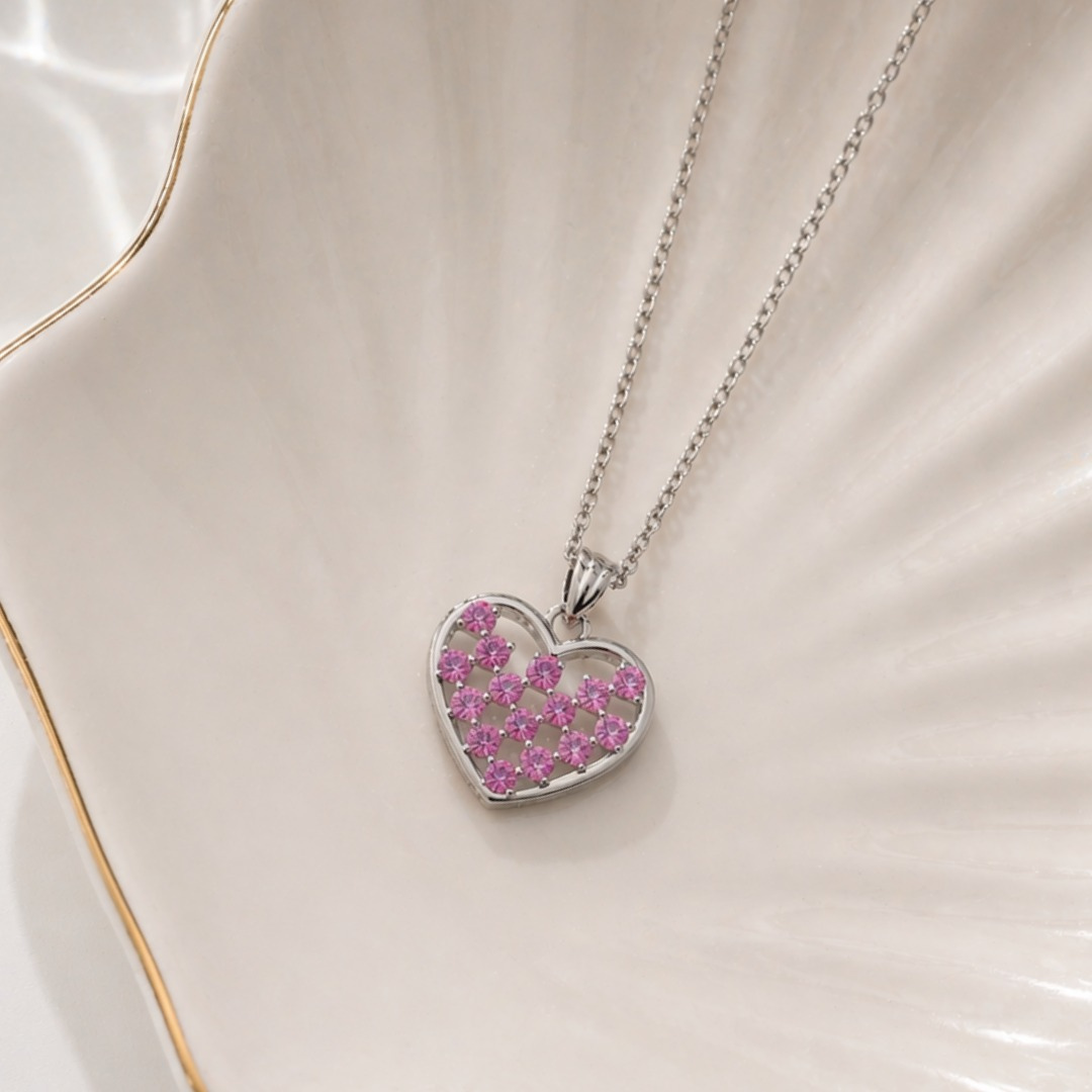 Pink Heart Necklace