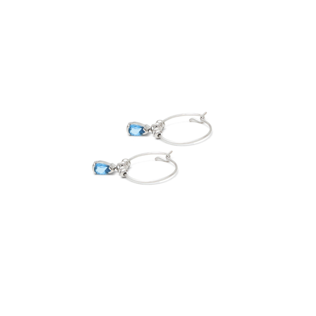 Topaz Drop Hoops