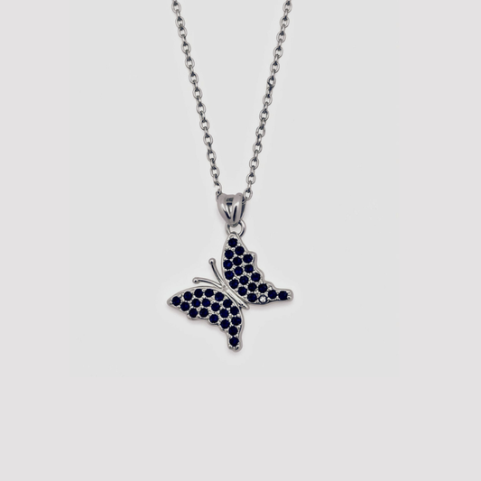 Blue Butterfly Necklace