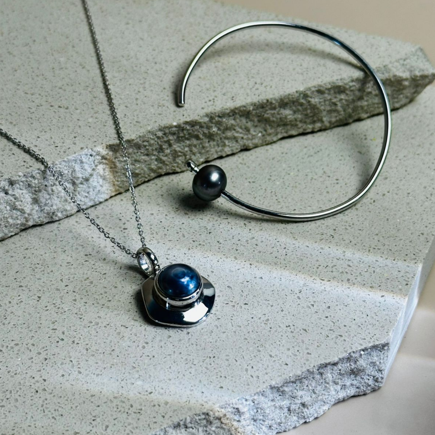 Blue Pearl Cuff
