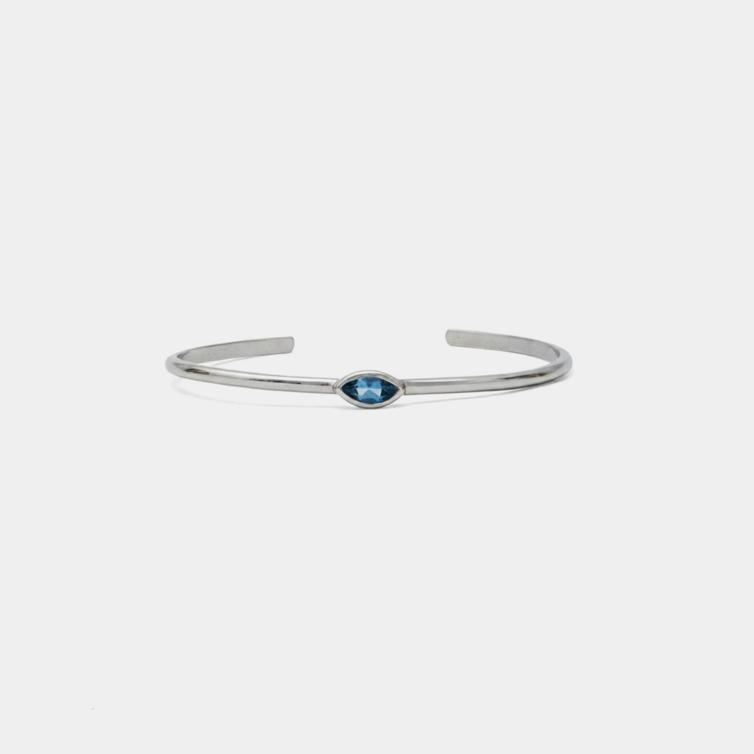 Blue Topaz Marquise Cuff