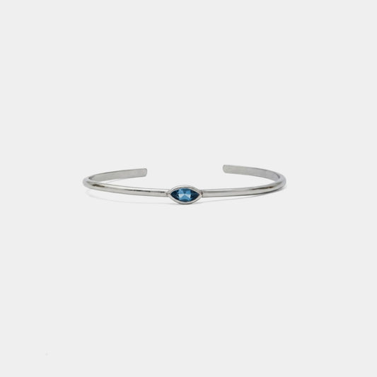 Blue Topaz Marquise Cuff