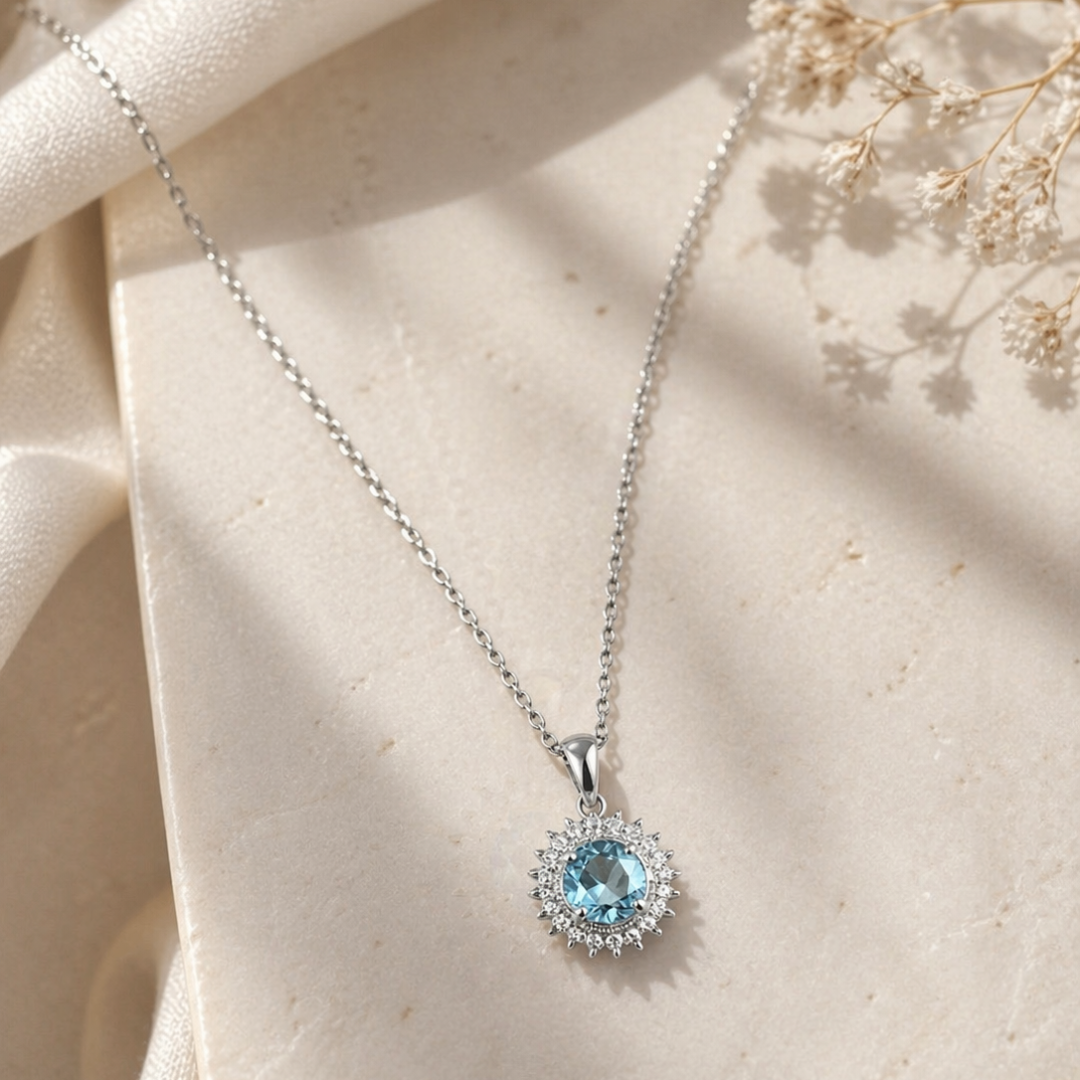 Blue Topaz Necklace