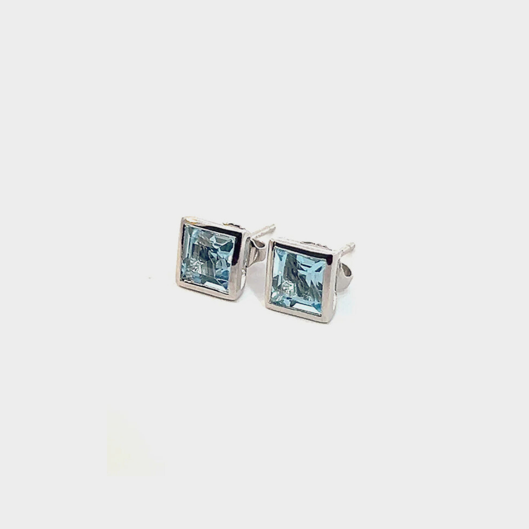 Blue Topaz Studs