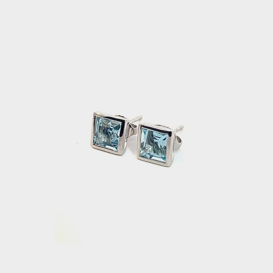 Blue Topaz Studs
