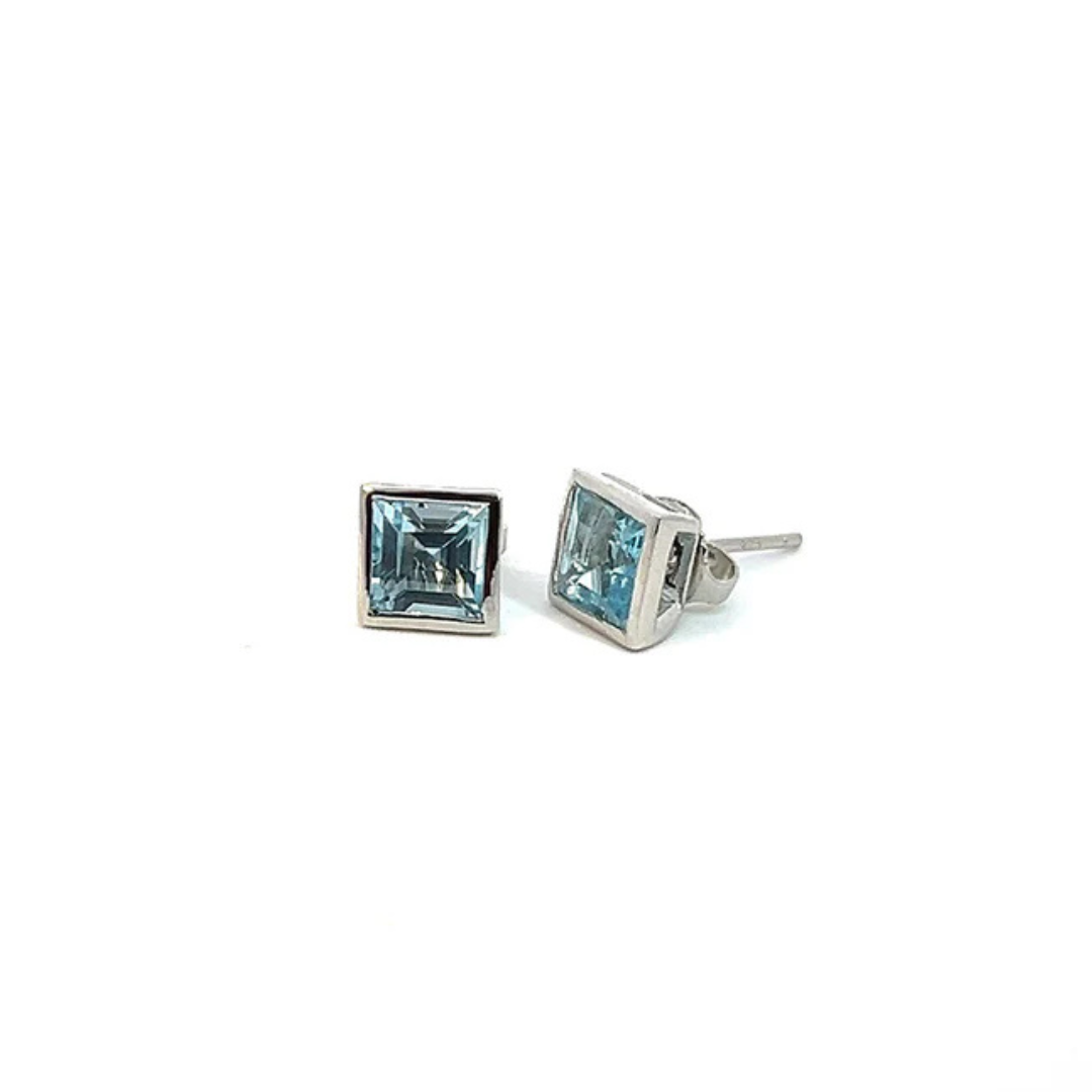 Blue Topaz Studs