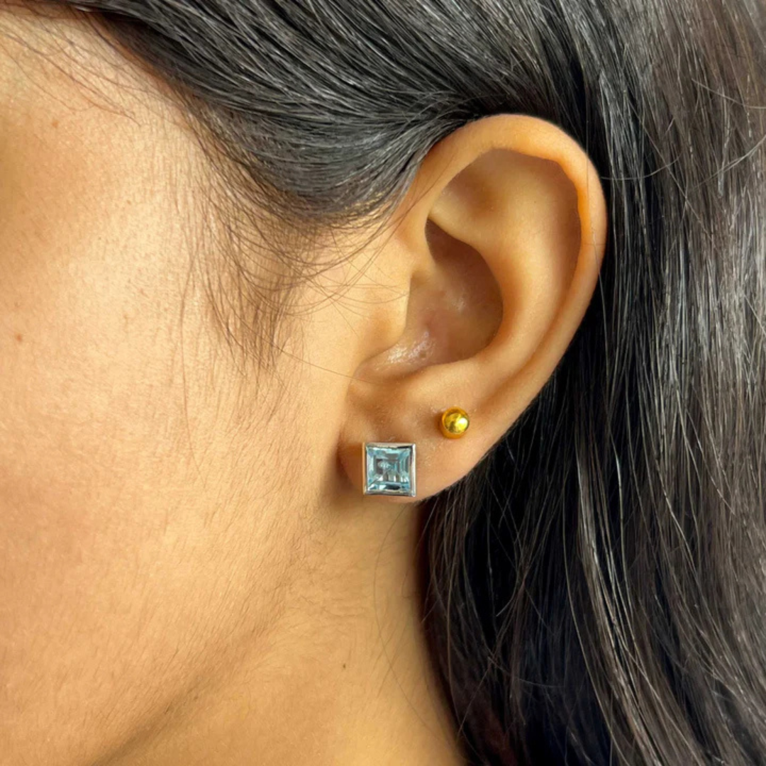 Blue Topaz Studs