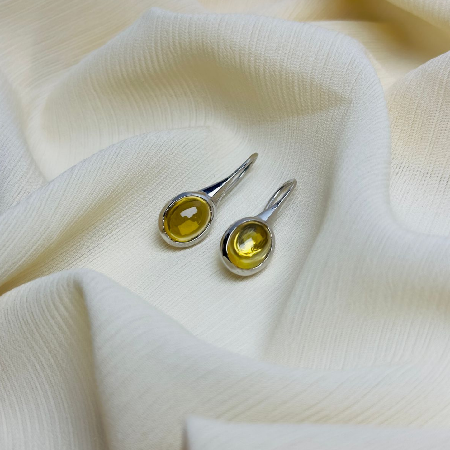 Citrine Reena Drops - Sterling Silver