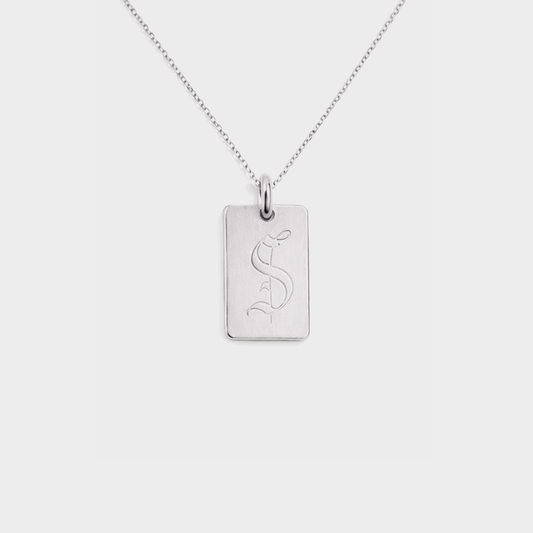 Engraved Initial Necklace