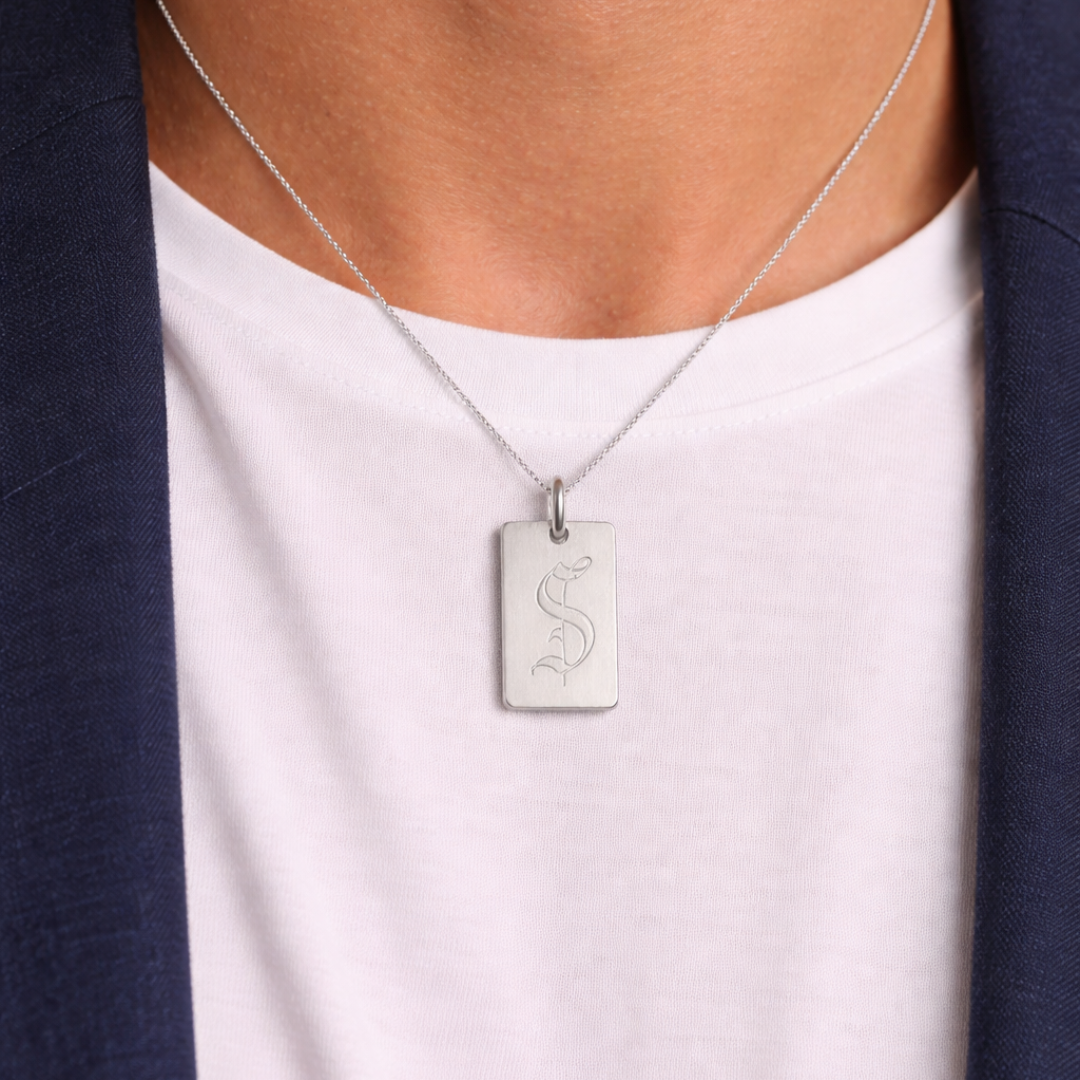 Engraved Initial Necklace