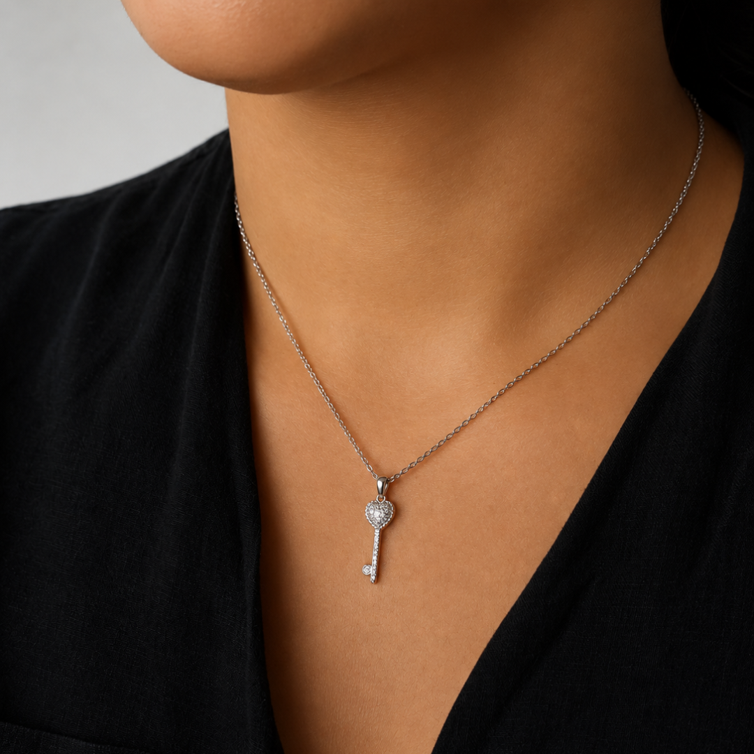 Key Heart Necklace