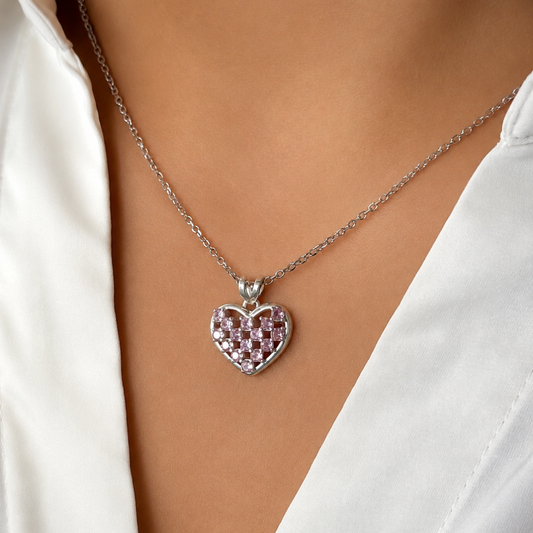 Pink Heart Necklace