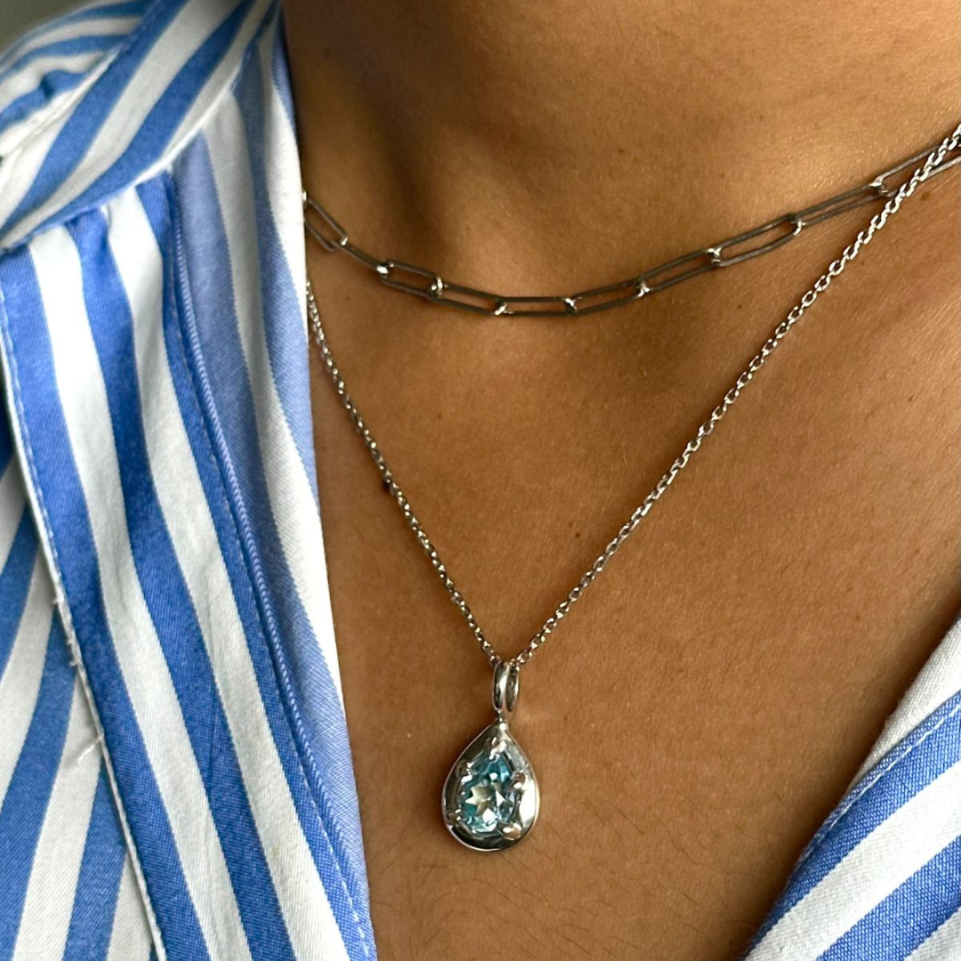 Rain Drop Topaz Necklace