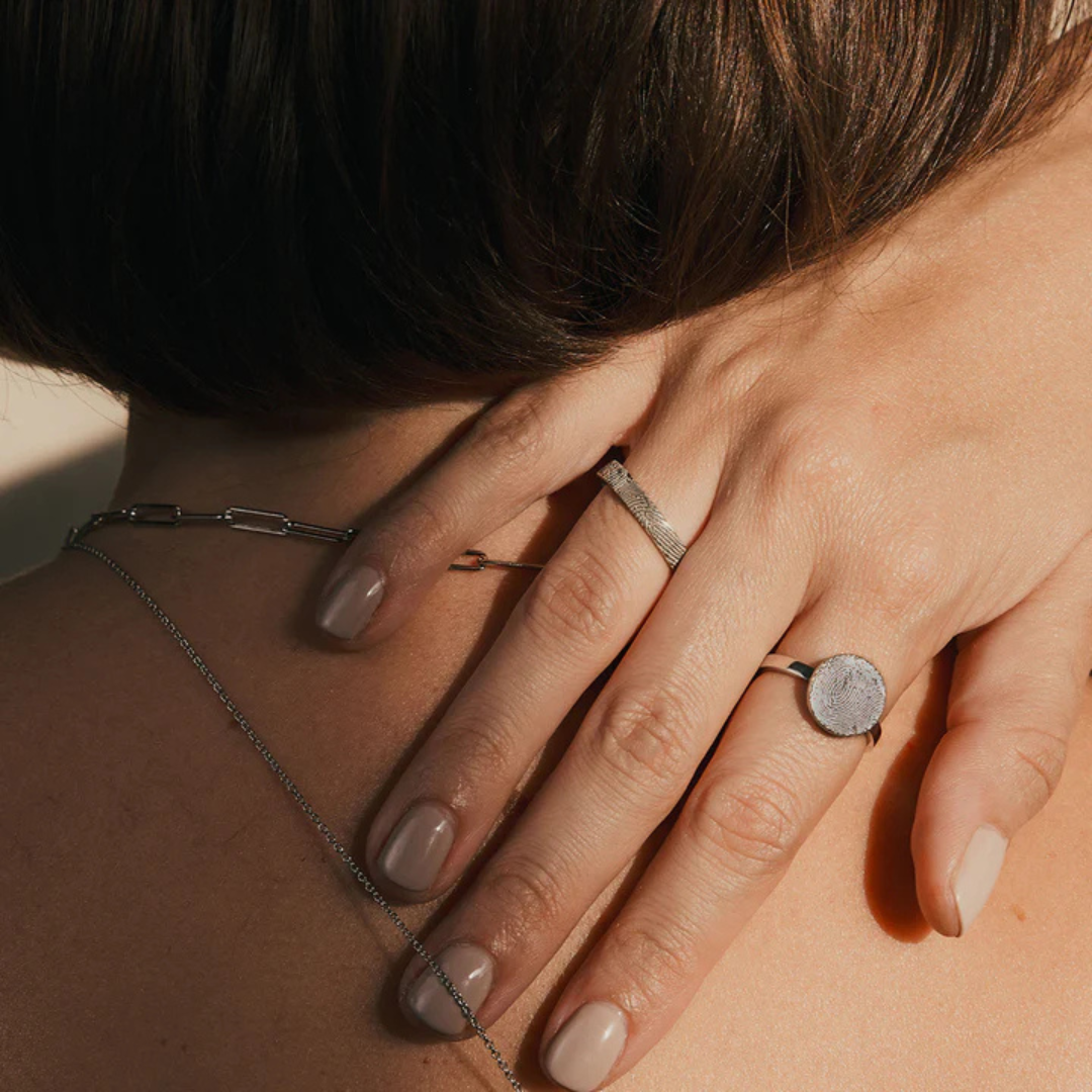 Round Fingerprint Ring
